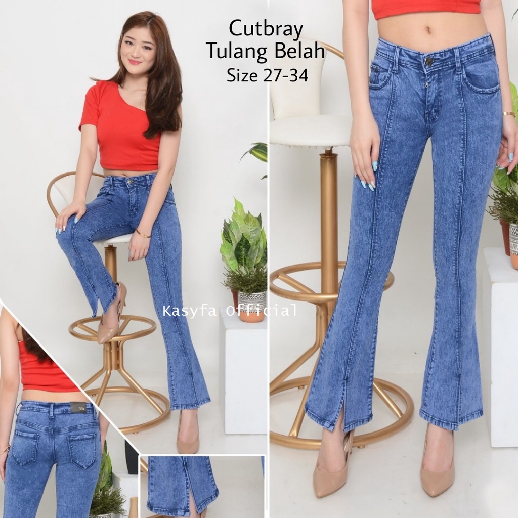 CUTBRAY JEANS HIGHWAIST VICTORIA // CELANA JEANS CUTBRAY WANITA BELAH