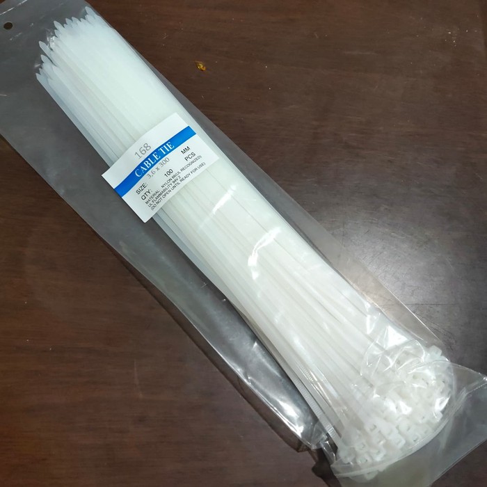 

TALI SEGEL PLASTIK 3,6 X 300 MM , CABLE TIES - KABEL TIES - ISI 100 PCS