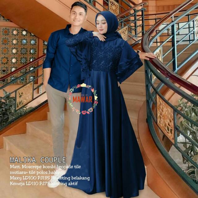 Gamis couple Malika gamis muslim gamis syari dress pesta