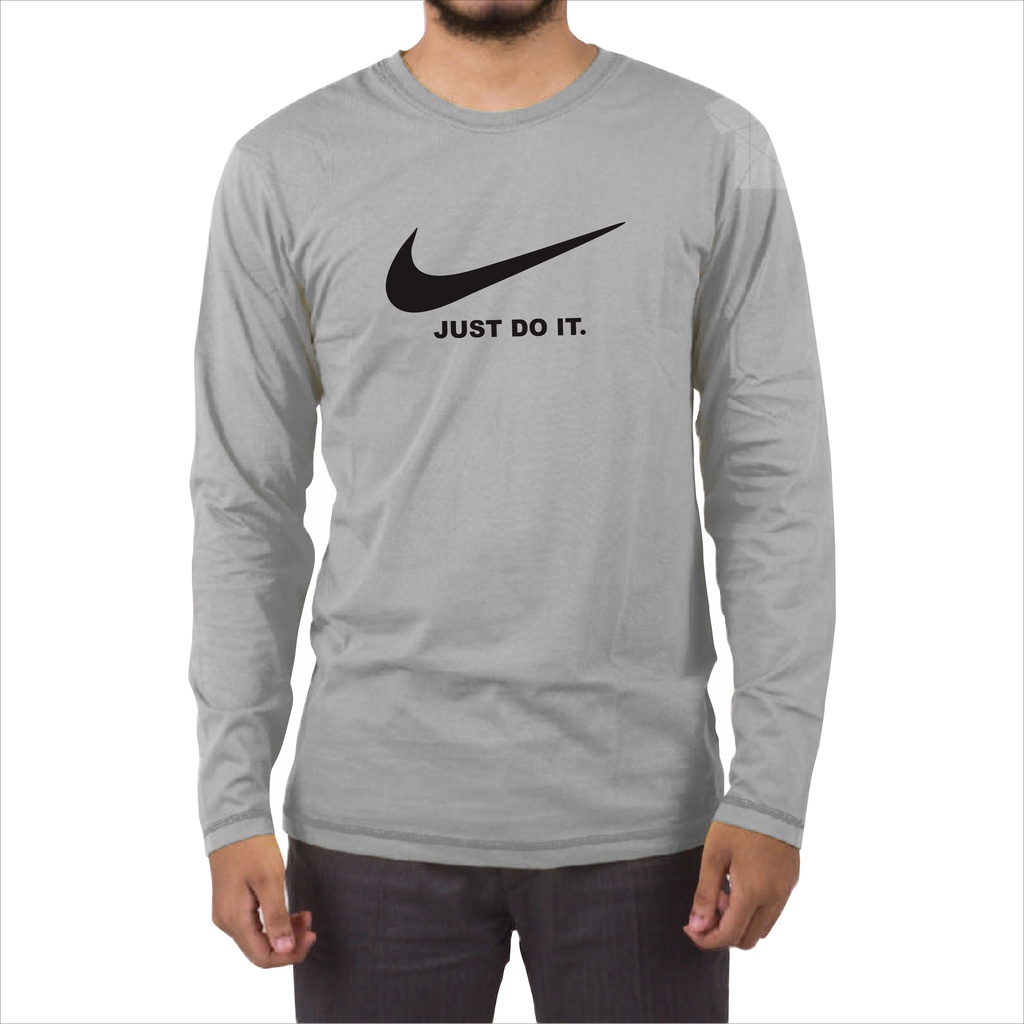 Kaos Lengan panjang Unisex just do it Baju pria lengan panjang kaos distro