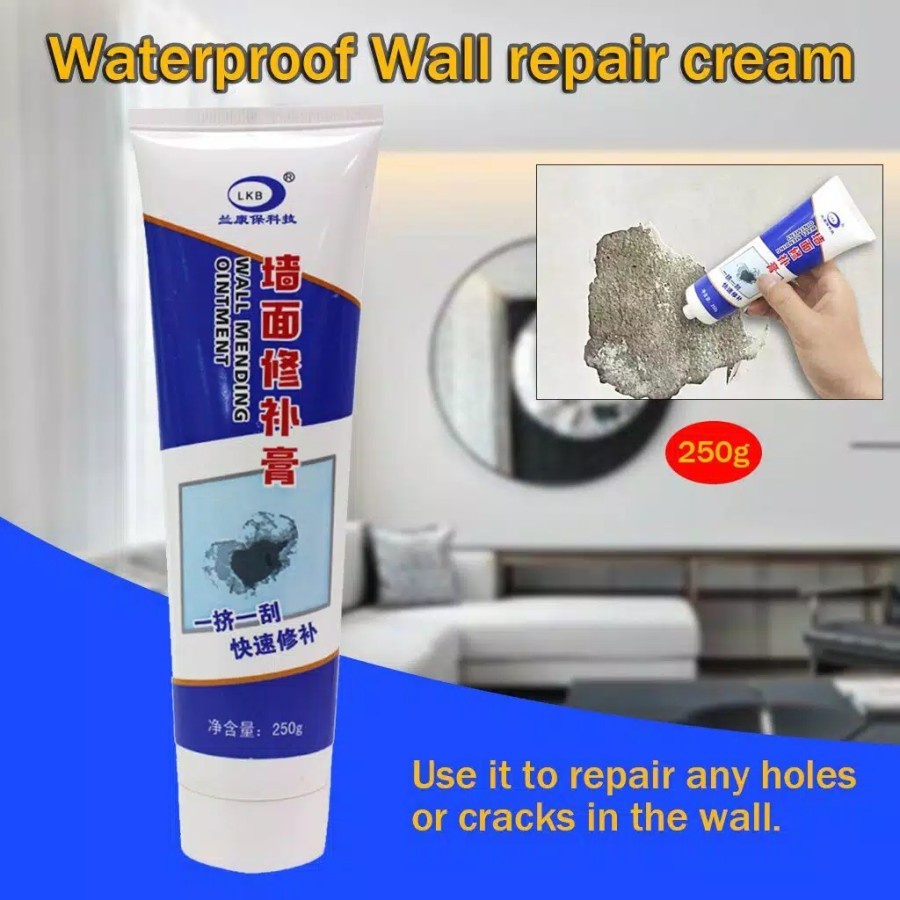 KRIM PERBAIKAN DINDING TAHAN AIR DEMPUL TEMBOK RETAK DAN BOLONG REPAIR