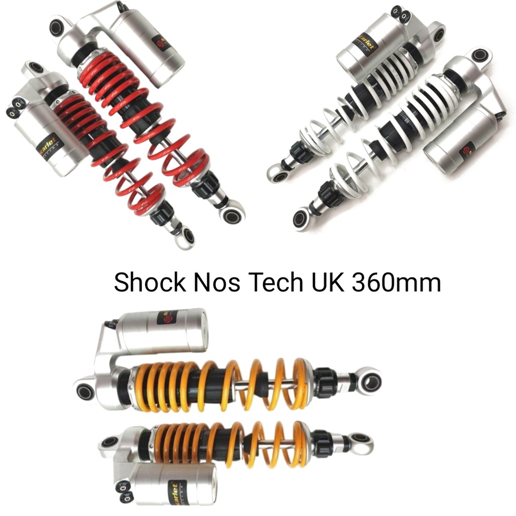 Mono shock skok Nos Tech Motor Ukuran 360 mm merk Scarlet Termurah