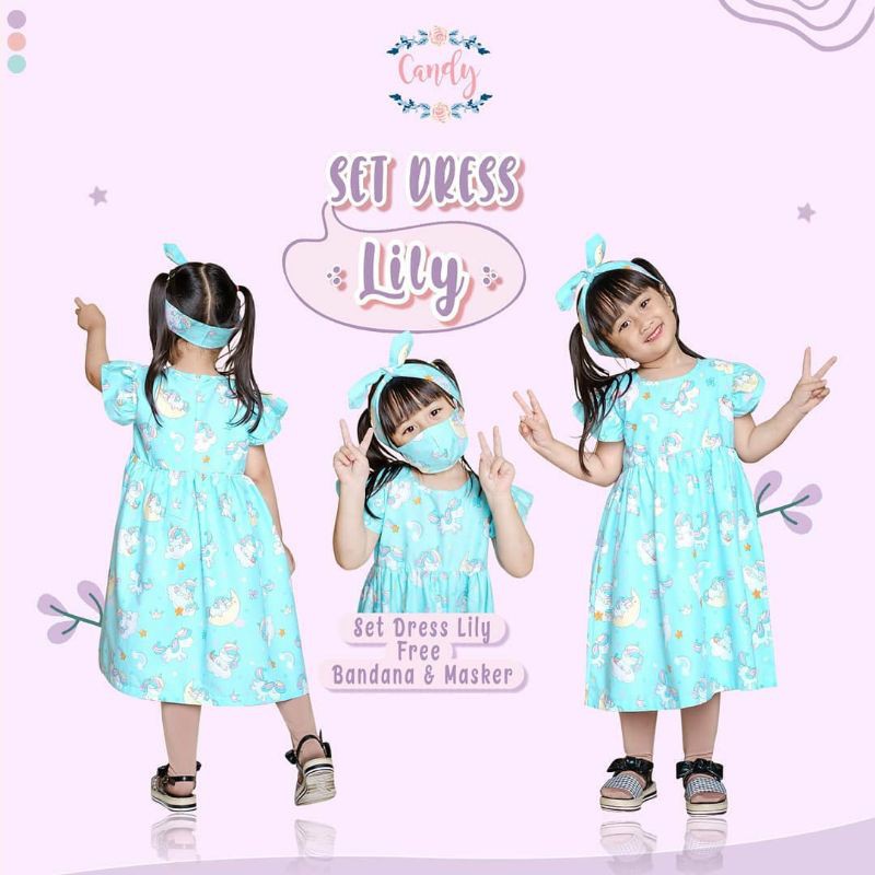 Dress Lily **GRATIS MASKER ANAK**