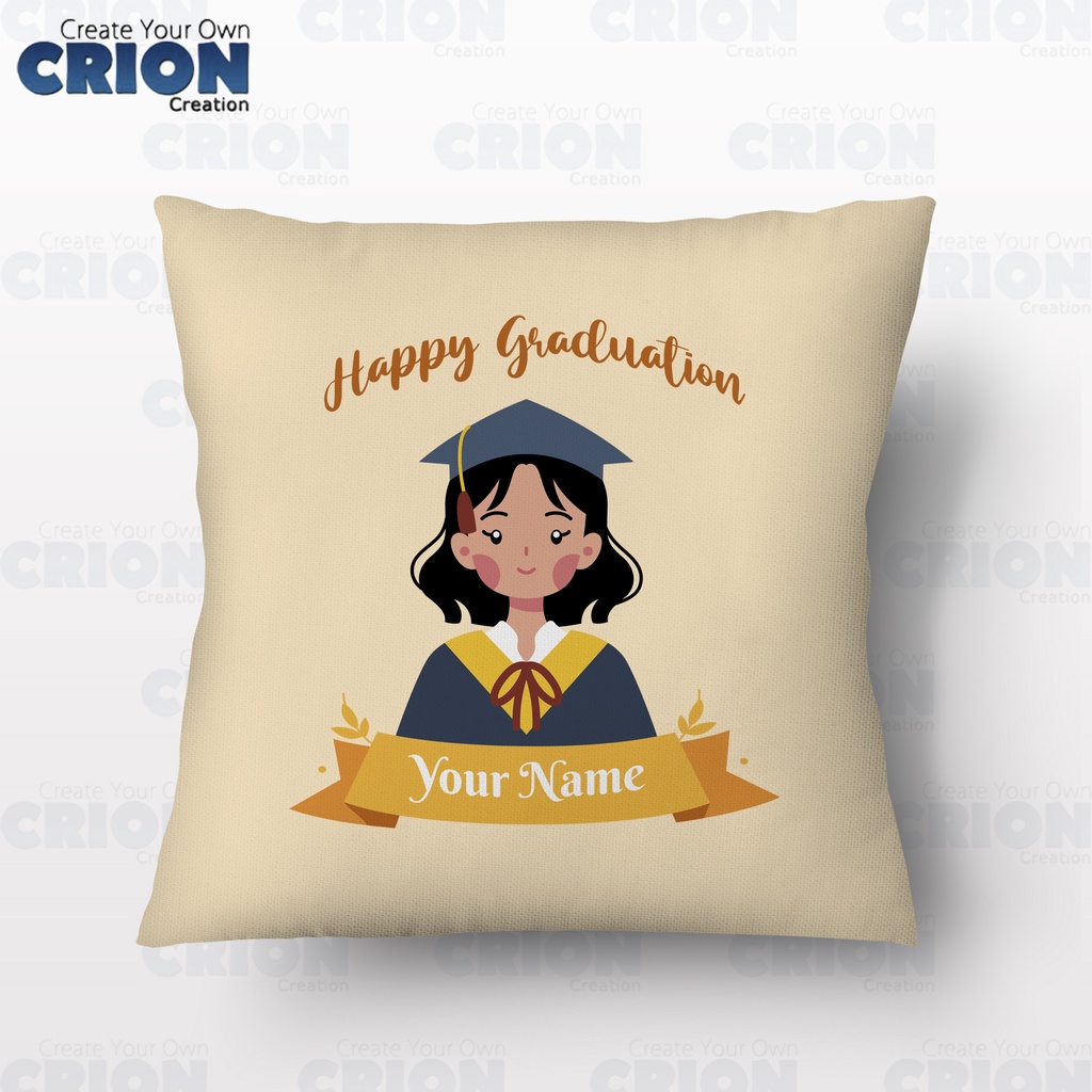 Bantal Wisuda / Graduation - Bisa custom Nama - souvenir/kado - By Crion