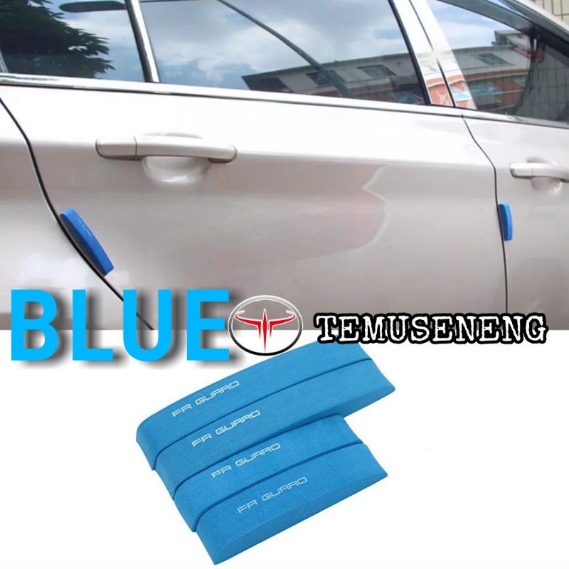 Set 4Pcs Door Guard Pintu Mobil Fr Biru Blue Foam Pelindung Pengaman Bantalan Tebal Murah Spons