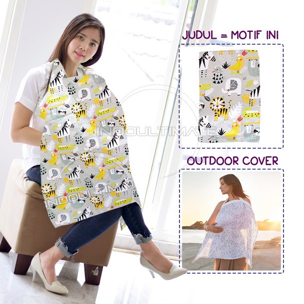 Cover Asi Ibu Menyusui Celemek Apron Ibu Menyusui Bayi Baju Penutup Menyusui MPASI Perlengkapan Bayi CA-05