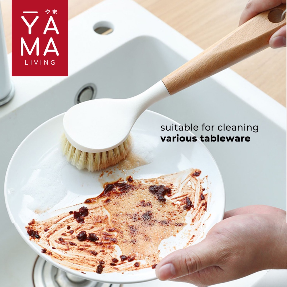 YAMA MIGA Kitchen Wood Brush Sikat Pembersih Dapur Cuci Piring Panci Wajan Sink