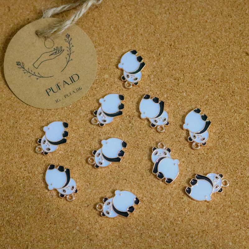 Pufa.id - bandul gelang / bandul gelang tali / charm enamel / bandul panda / bandul lucu / charms
