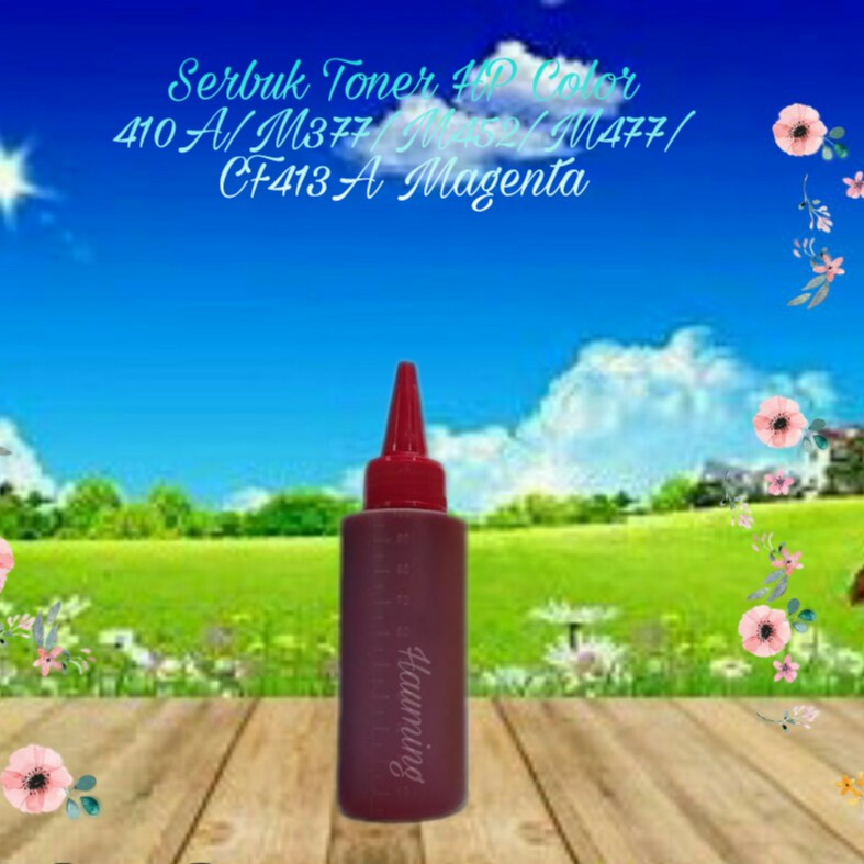 Serbuk Toner HP 410A Pro M377 M452 M477 M377dw M452dw M452nw M477fdw M477fnw CF413A Magenta 1x Isi
