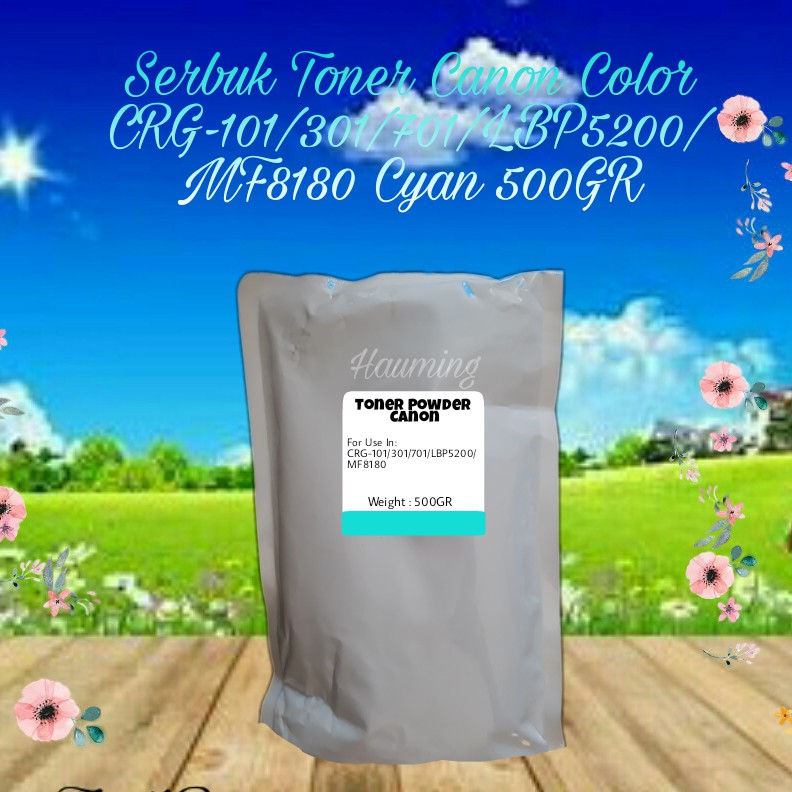 Serbuk Toner Canon CRG 101 301 701 LBP5200 LBP2140 MF8180 MF8180c LBP 5200 2410 Cyan 500gr