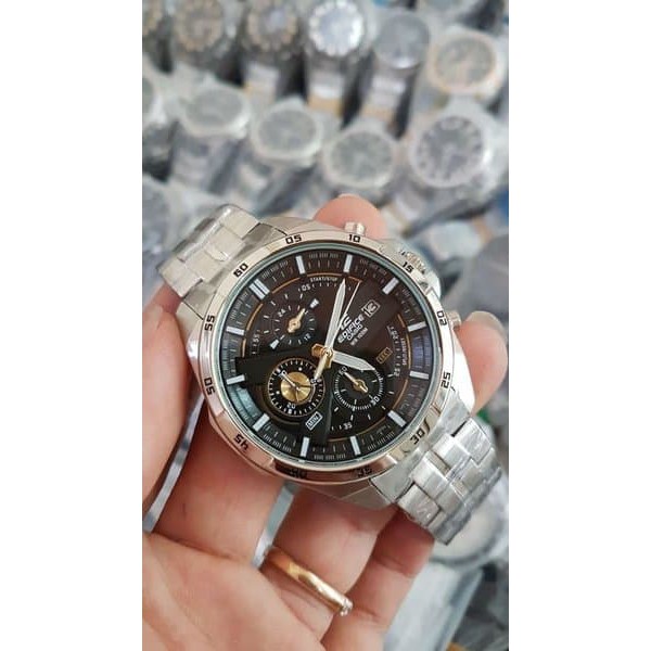 Jam Casio Edifice EFR 556D - 1A2VUDF Stainless Silver Dial BlackGold