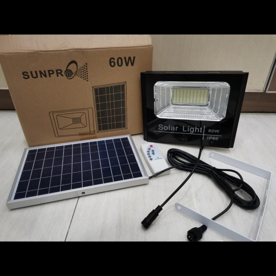 Lampu Sorot Led Sunpro 60w - Lampu Solar Panel 60w - Lampu Solar Cell