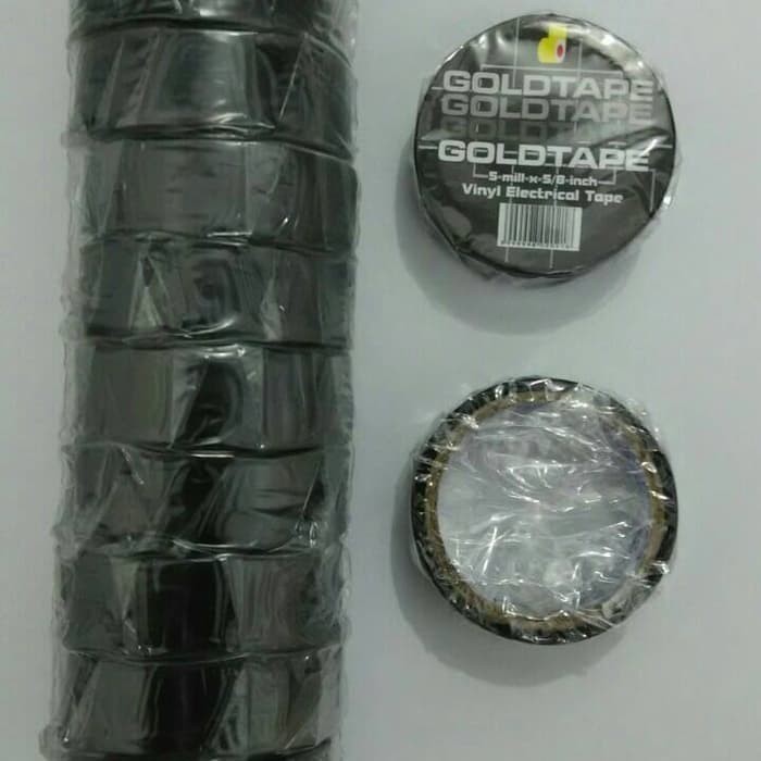 ISOLASI KABEL LISTRIK PVC HITAM / SELOTIP GOLDTAPE MINI