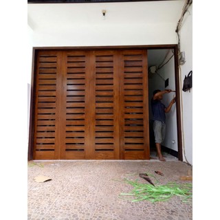 Jual Pintu Garasi Kayu Jati Harga Per Pintu Shopee Indonesia