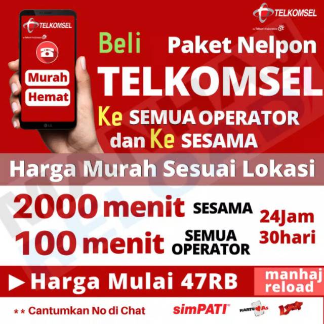 Paket Nelpon Telkomsel Semua Operator Shopee Indonesia