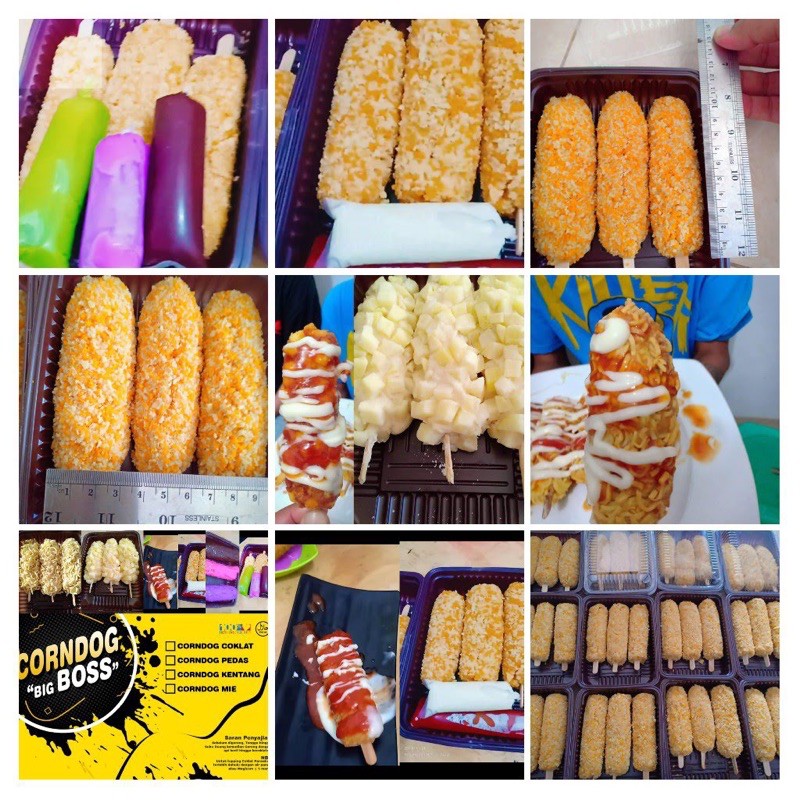 CORNDOG MOZARELLA PEDAS COKELAT