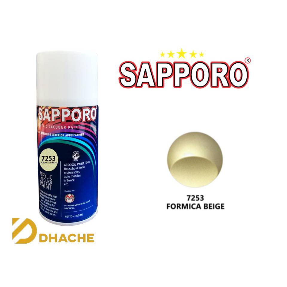 Cat Semprot Sapporo Spray 7253 Formica Beige / Pylox / Pilox / Sapporo Warna Krem