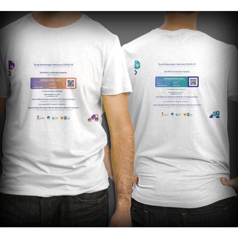 Kaos Vaksin / Baju Vaksin - kaos saya sudah vaksin- Ayo Vaksin