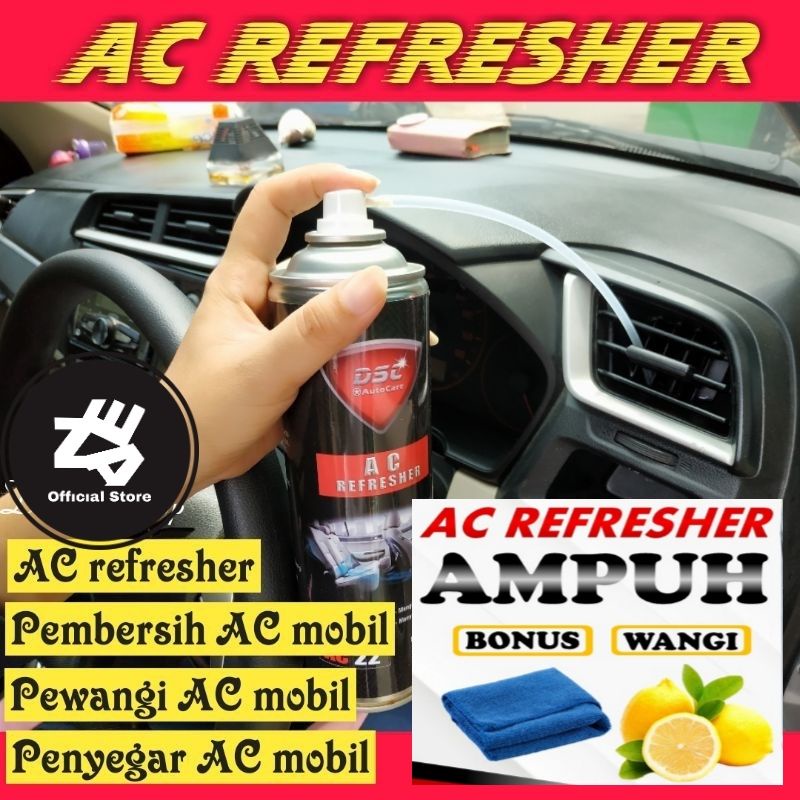 Penyegar bau tak sedap AC mobil 500ml || Gratis kain microfiber