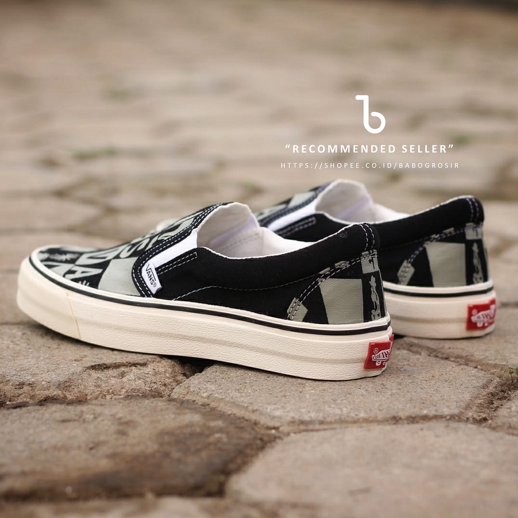 PROMO Vans Slip On Yusuke Hanai Oil Green Premium, Tag Made in China, Kualitas Mewah dan Terjamin