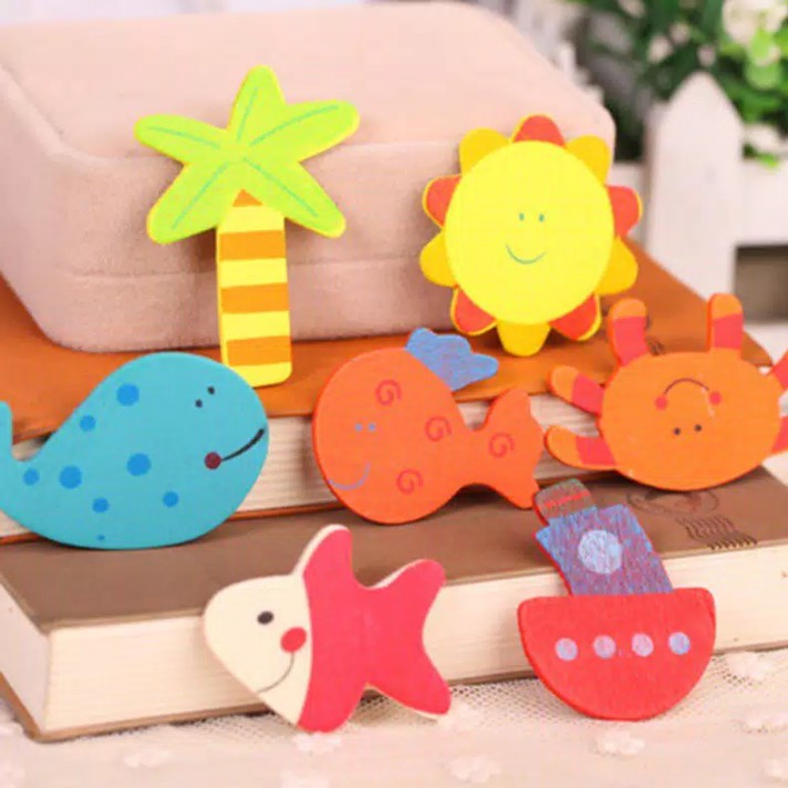 Hiasan Tempel Pintu Kulkas / Set Magnet Kulkas Isi 6 Pcs / Hiasan Tempel Magnet Kulkas
