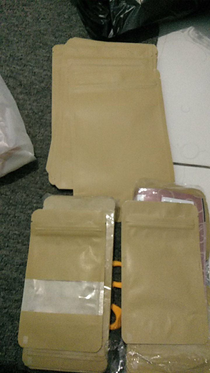 Standing Pouch Paper Alumunium Foil 14x22 Window Kraft Alu Transparan With Zipper