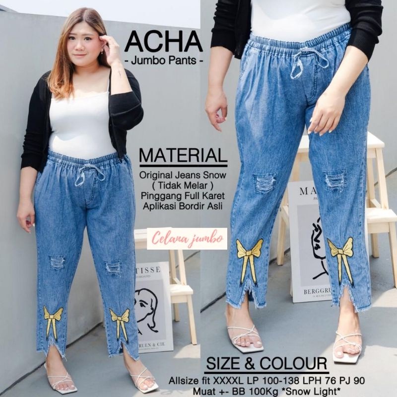 SUPER JUMBO!! ACHA PANTS VARIASI BORDIR ASLI