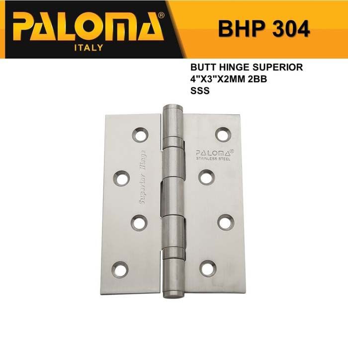 Engsel Pintu Jendela Paloma QHBHP 304 - 4" inch Engsel Jendela Stainless SUS 302 - SSS Berkualitas