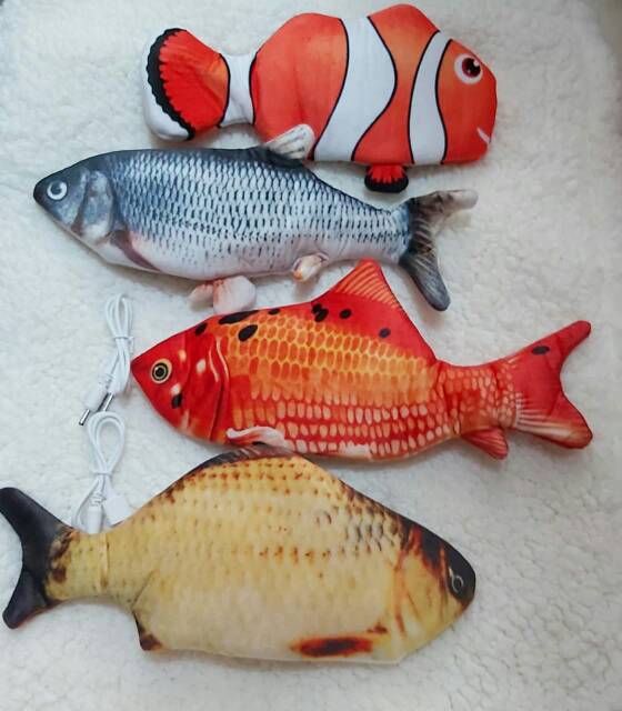 Boneka Ikan Nemo Ikan Mas USB Bisa Gerak Niru suara Musik LED Import