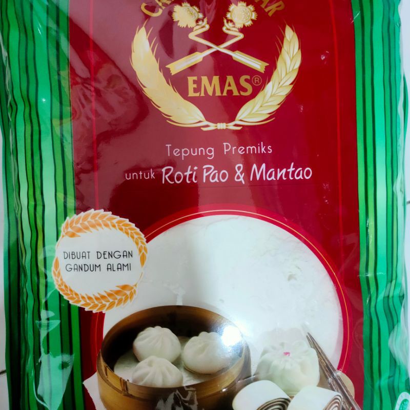 

Bogasari Cakra Kembar Emas Pao dan Mantao 1kg