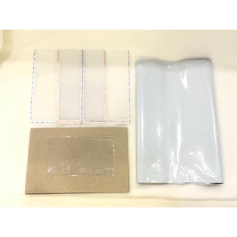 

PACKING PHOTOCARD PC SET TOPLOADER+INNERSLEEVE+POLYMAILER+CARTONBOARD+BUBBLE WRAP