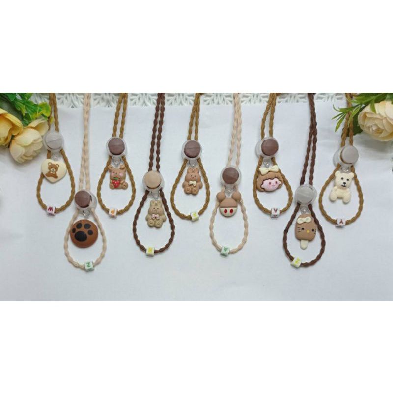 Strap Masker Coklat Strap Masker Tali Gembul Strap Masker Karakter 2in1 Strap Masker Imut Tali Maske