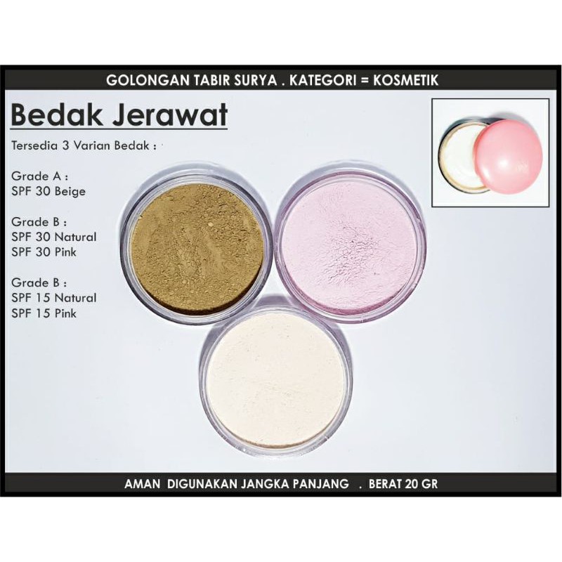 bedak tabur acne beige grade A
