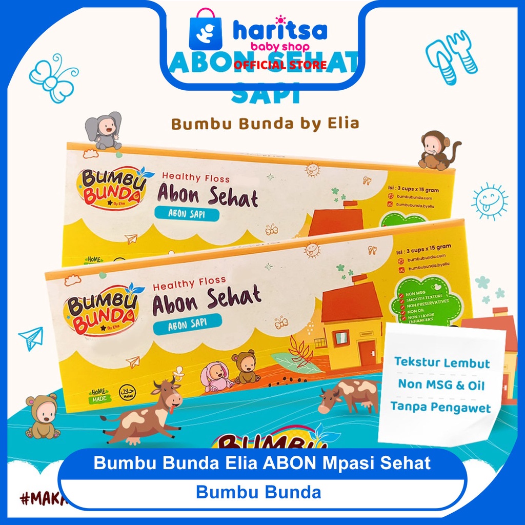 Bumbu Bunda Elia ABON Mpasi Sehat ABON Non MSG ABON Sapi ABON Ayam ABON Salmon Abon Tuna Abon Lele Abon Organik