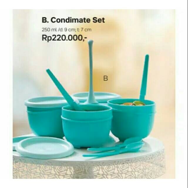 Tupperware blossom condimate set tosca 4 cup