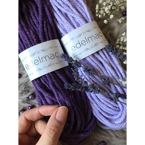 

*SEGERA BELI..✰ Tali Katun Macrame Ungu 4mm *j,^