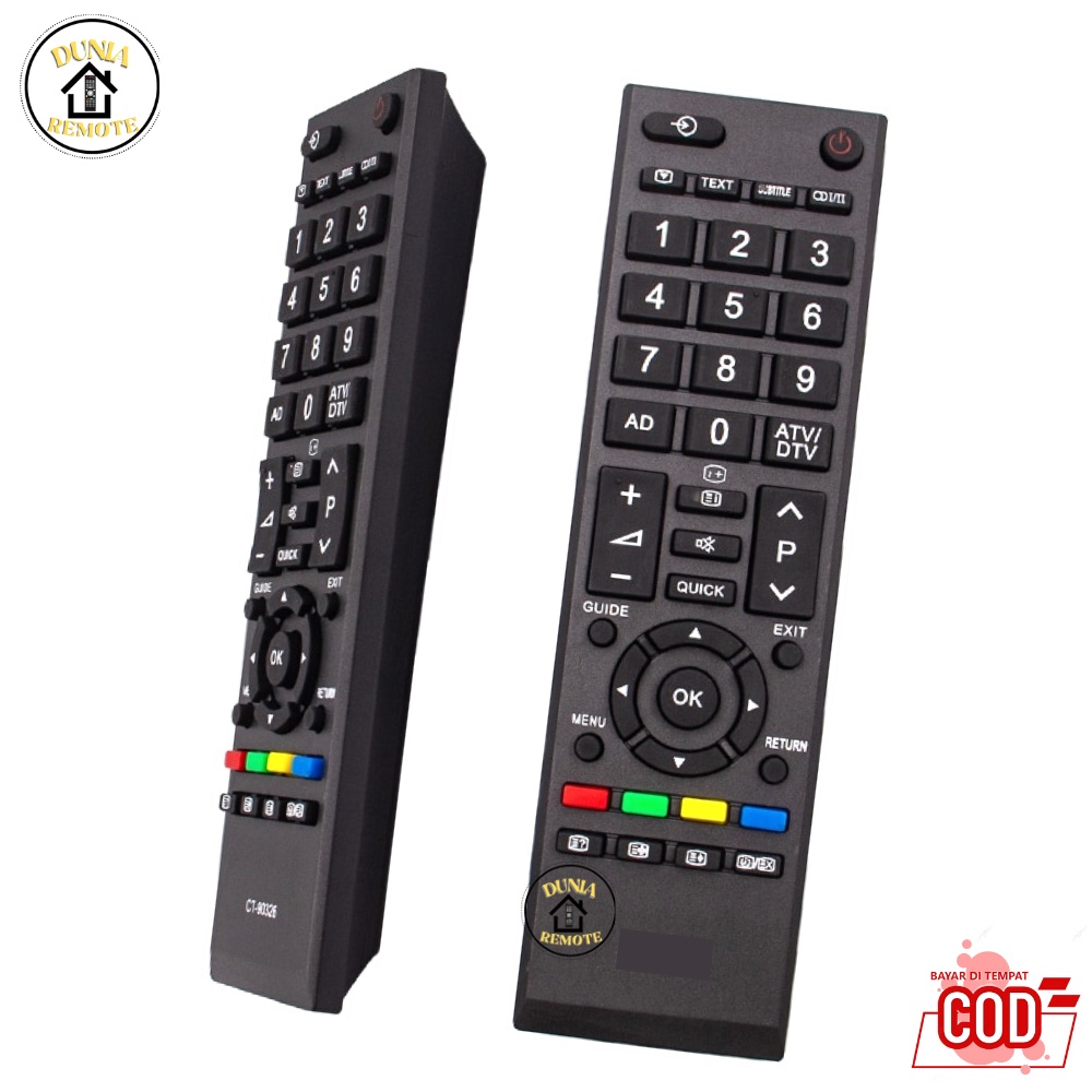 Remot Remote TV TOSHIBA Multi LED Regza TS-10 LCD LED tanpa setting