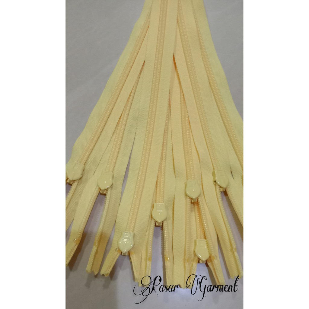 Resleting Jepang YKK 12" warna Kuning ( Ngabisin Stok )