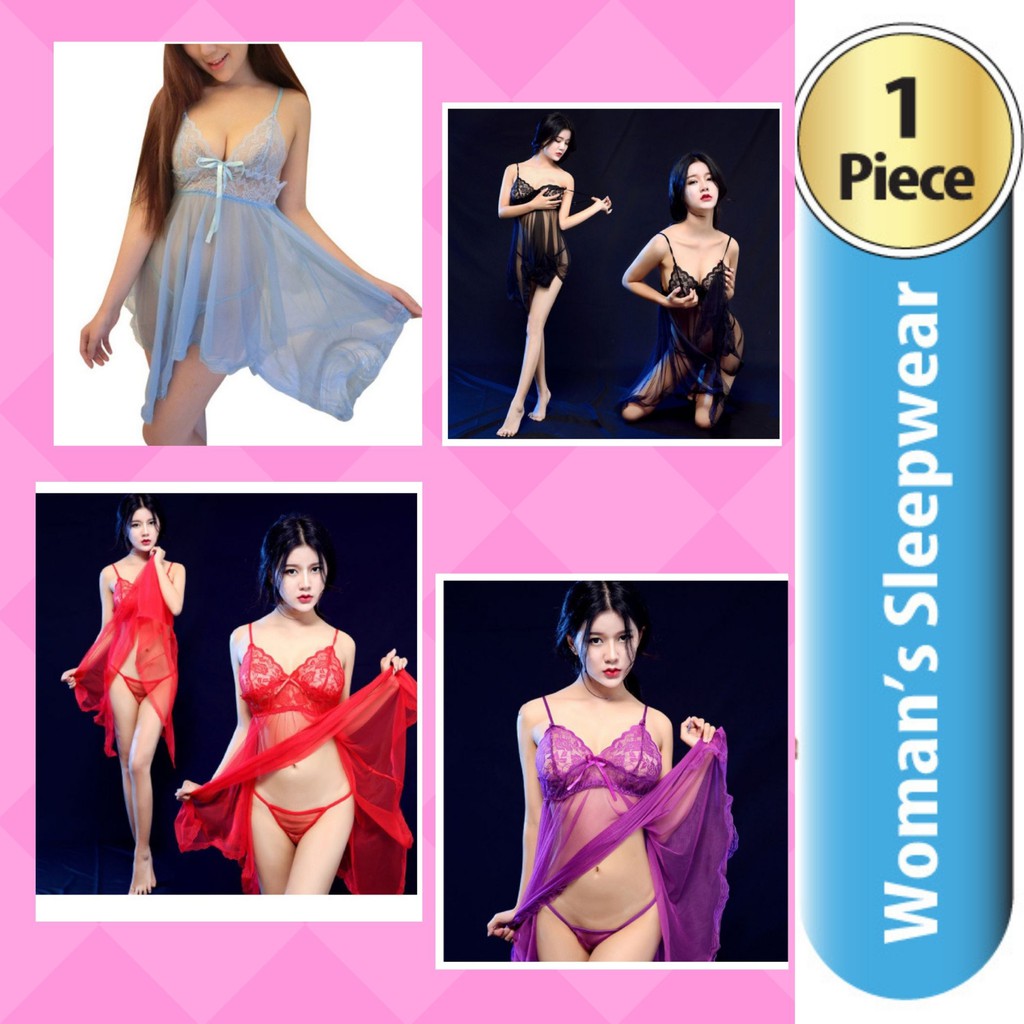 CAYMAN BAJU TIDUR KOREA FASHION LINGERIE MINI SEXY LACE TEMBUS PANDANG / LINGERIE SEXY #06