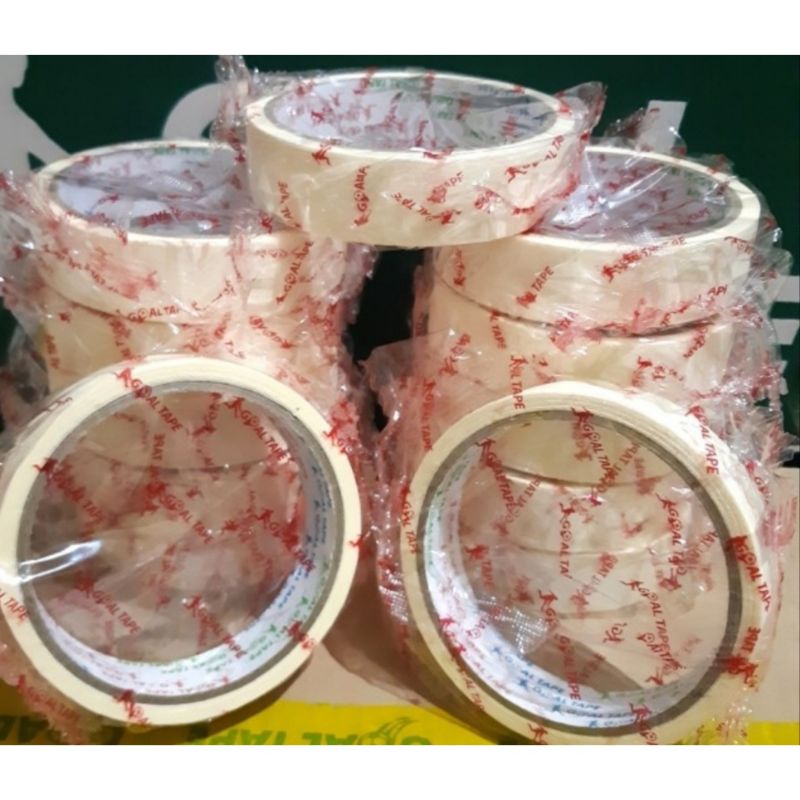 lakban kertas 1&quot; masking tape 24mmx11m solasi kertas