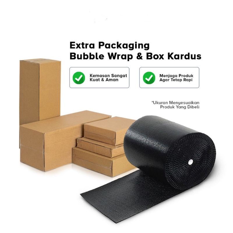 

Extra Packing Bubble Dan Kardus Untuk Pengaman Pengiriman