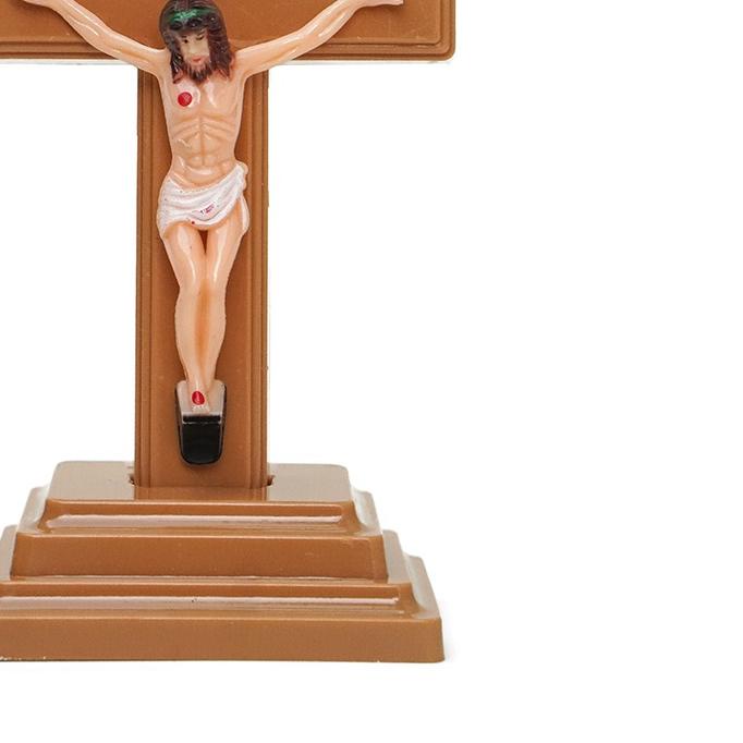 ➤ Salib Duduk Katolik Fosfor 13cm - Salib Duduk Rohani - Salib Yesus Fosfor ➾