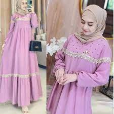 gamis wanita muslimah terbaru dan terlaris 2021 Sandrina Dress/L/XXL/KEKINIAN/GAMIS WANITA/TERLARIS/TERMURAH/TERBARU