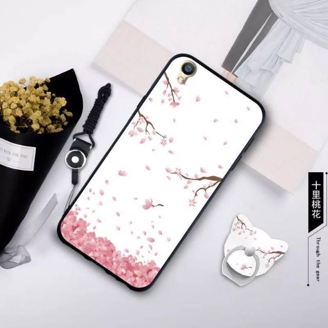 CASE OPPO F9 / F9 PRO/ REALME U1 SAKURA RING + TALI