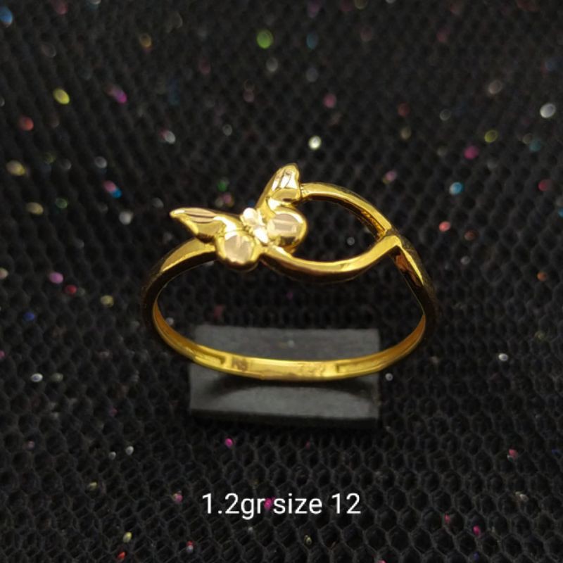 Cincin Emas 17K - 1.2gr Kadar 750 - 1806