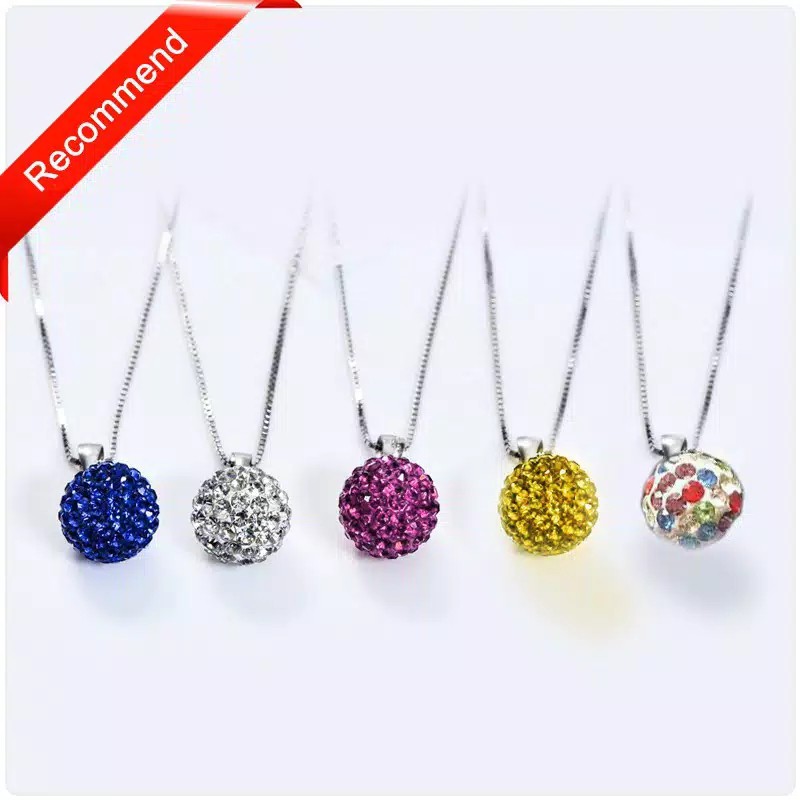 YA 215 - Kalung Stainless Crystal Fashion Silver/Gold /Kalung Fashion Wanita