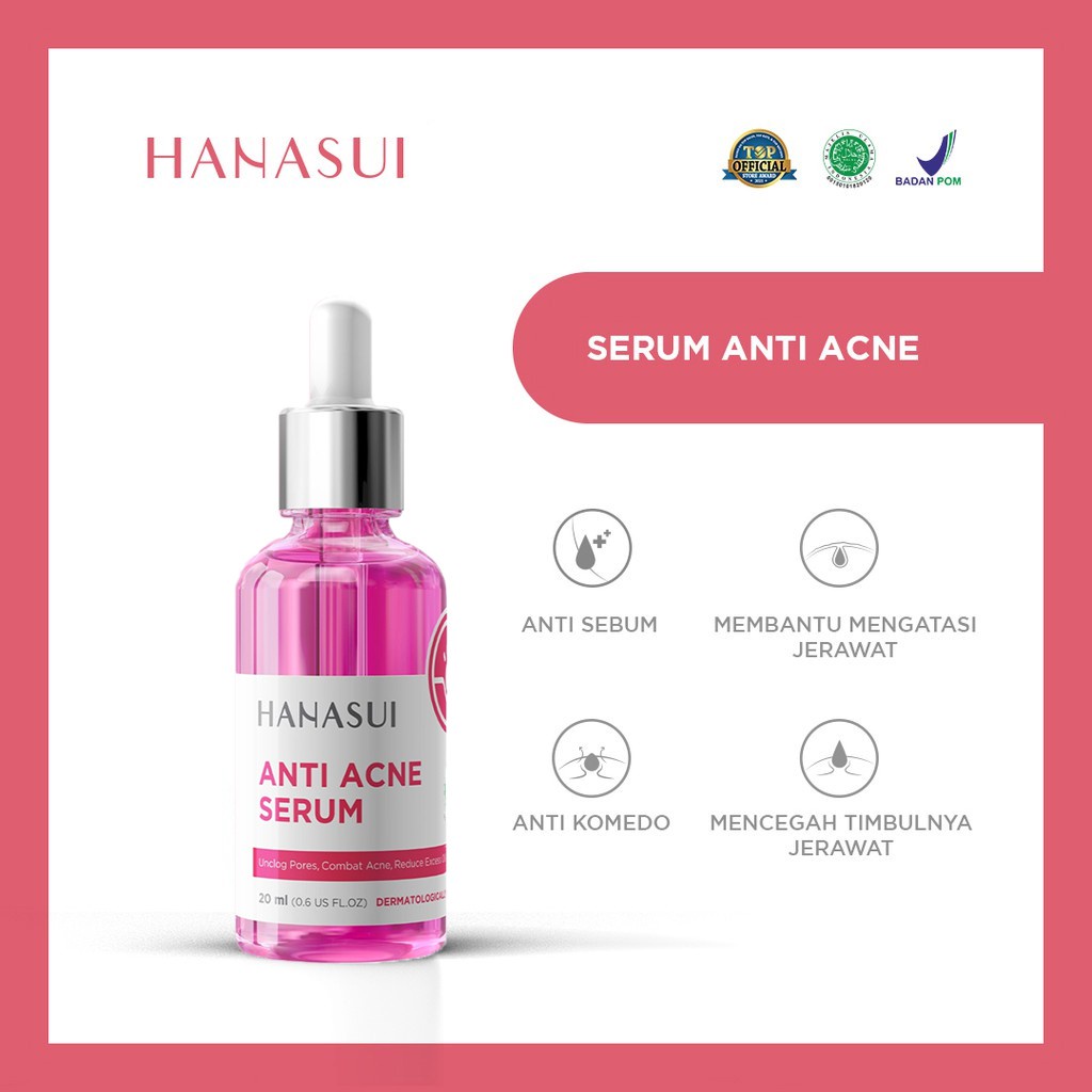 HANASUI Anti Acne Serum - Serum Acne - 20ml (PINK)