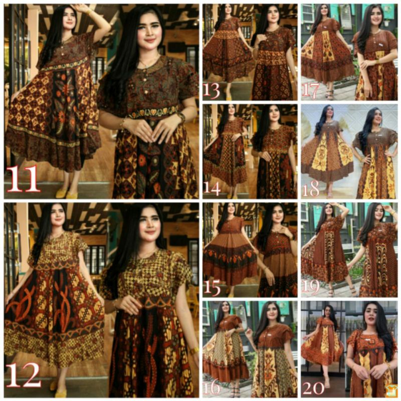 daster jumbo sogan clock daster sultan payung batik pekalongan latte terbaru kencana busui lengan pendek pakaian kekinian  XXL ld 120 rayon adem bumil kancing depan sexy 2023