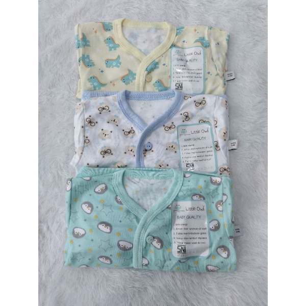 Little Owl Setelan Pendek Kancing Depan Celana Pendek Bayi SNI seri Dino