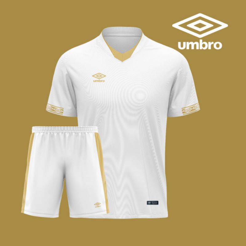 NEW STELAN JERSEY FUTSAL JERSEY BOLA UMBRO CLASSIC WHITE GOLD PUTIH